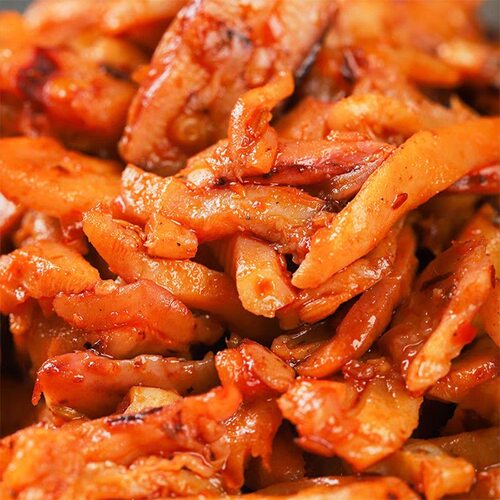 香辣鱿鱼须小吃零食湖南特产铁板香辣香菇鱿鱼海鲜熟食辣味解馋 - 图3