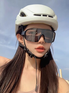 户外骑行防风墨镜男女登山滑雪护目太阳镜飞行员夜视黑框高清圆脸