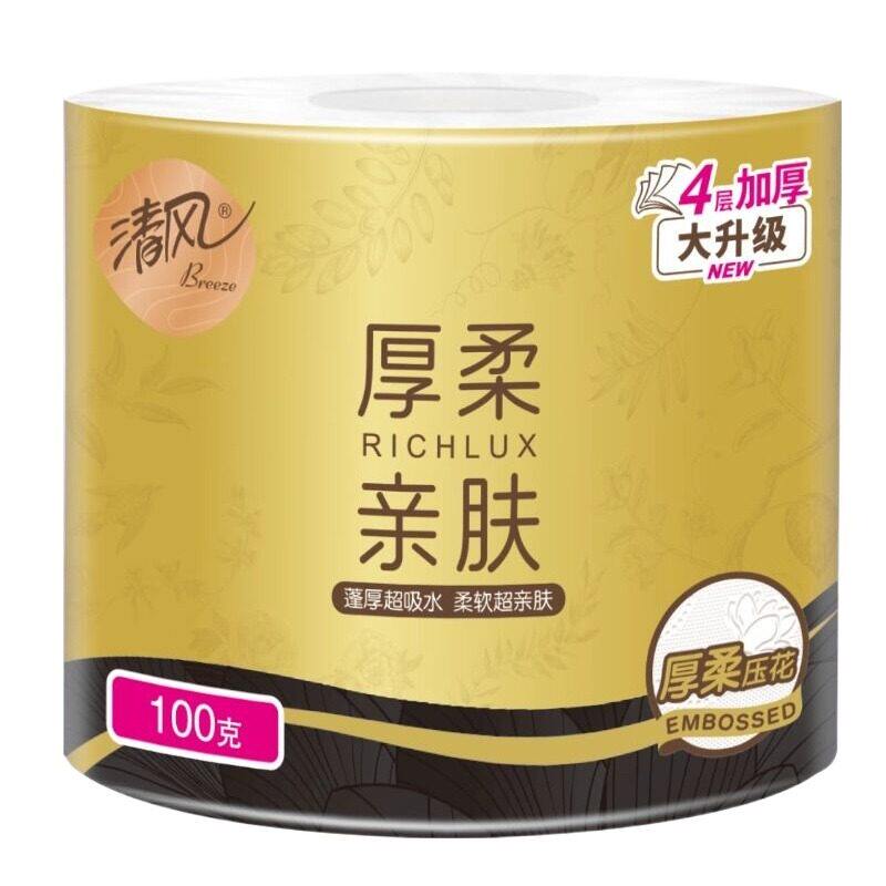 1卷清风100克金装厚柔有芯卷纸