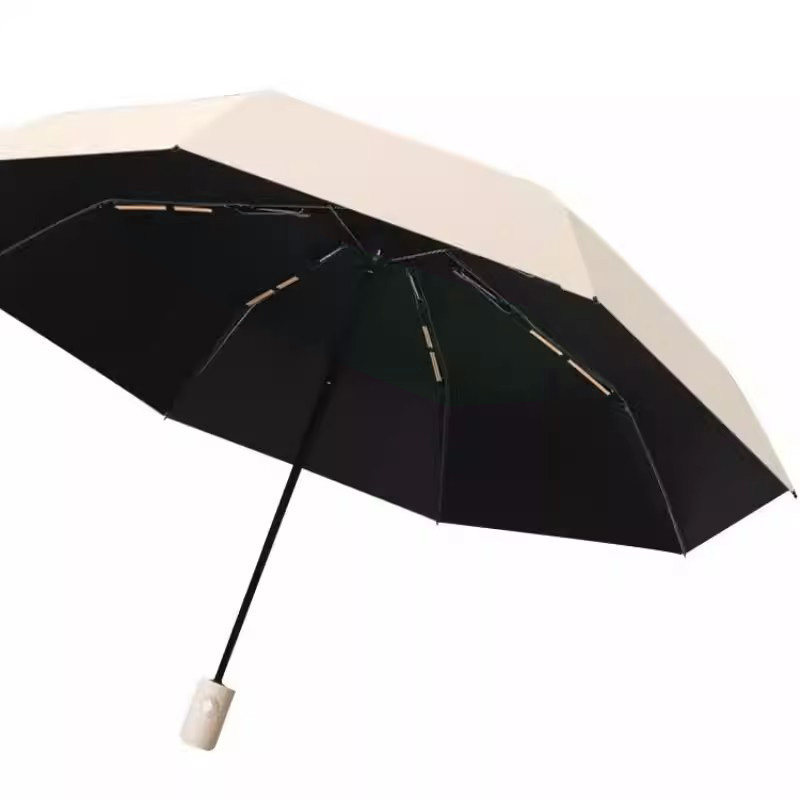 全自动遮阳伞防紫外线晴雨伞太阳防晒女大号两用雨伞手动黑色纯色