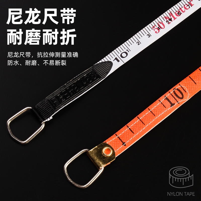 皮卷尺布卷尺皮尺纤维卷尺拉尺10 20 30 50 100米软尺土地测量尺 - 图1