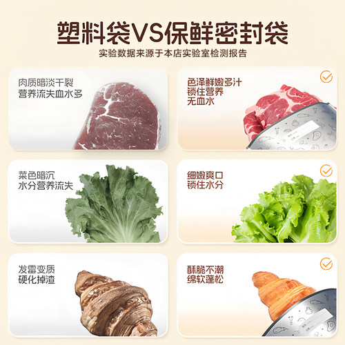 铝箔保鲜袋密封袋冰箱冷冻自封袋拉链式食品级封口分装袋收纳食物 - 图0