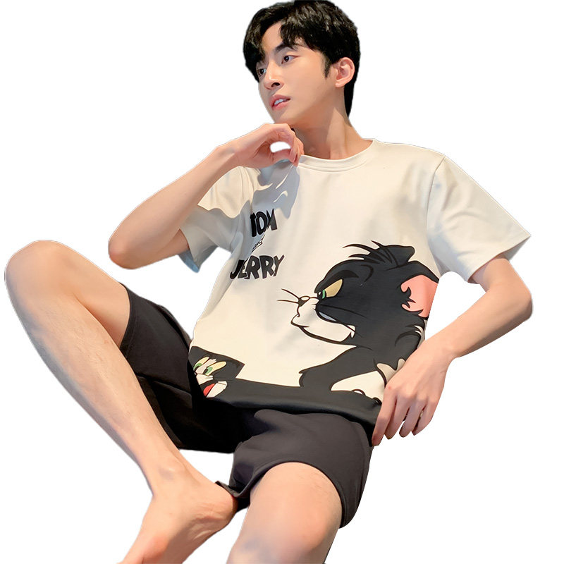 男士2022年夏季短袖新款卡通睡衣 天天特卖工厂店睡衣/家居服套装