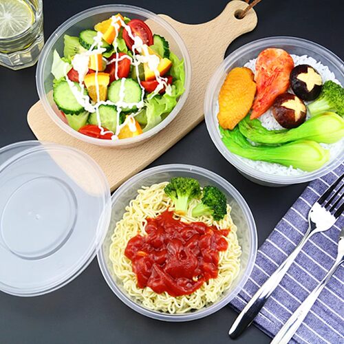 一次性打包盒食品级带盖圆形家商用批发快餐外卖冰粉专用碗微波炉 - 图2