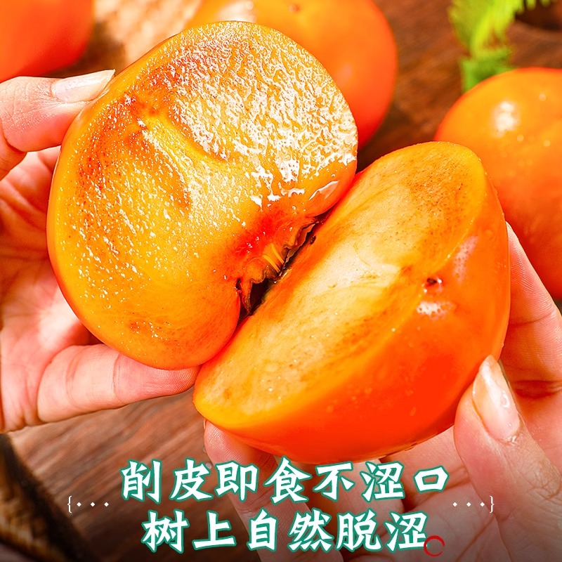 【脆甜爽口】陕西阳丰脆柿子巧克力脆柿子冰糖心柿子坏果包赔