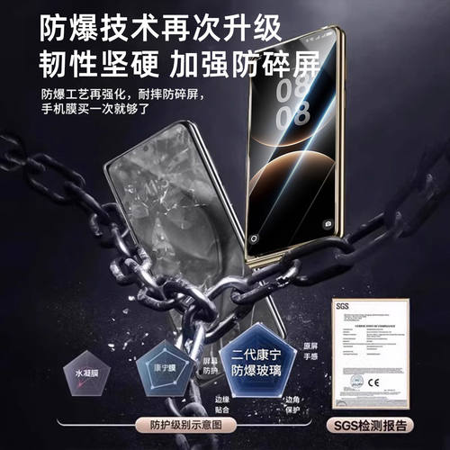 【新款钛晶膜】适用华为Matex7钢化膜外屏X6典藏版x5手机膜UAR增透折叠保护x3全屏覆盖防摔抗指纹高清蓝贴膜 - 图2