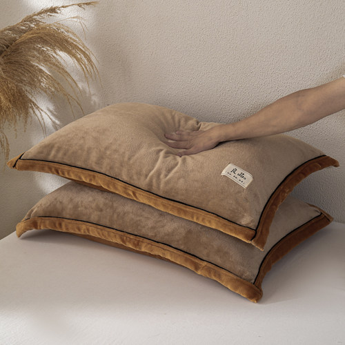 牛奶绒枕套一对装珊瑚绒枕巾枕头套秋冬48cm74cm枕芯套内胆套单个 - 图0