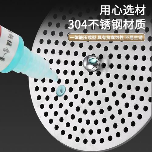 304不锈钢地漏盖圆形方形盖子卫生间浴室下水道毛发过滤网密孔网 - 图0