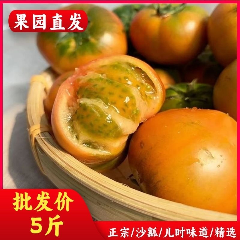 丹东铁皮柿子老品种西红柿新鲜自然熟水果绿腚番茄生吃起沙瓤当季,淘宝优惠券,粉丝福利购,淘宝优惠卷