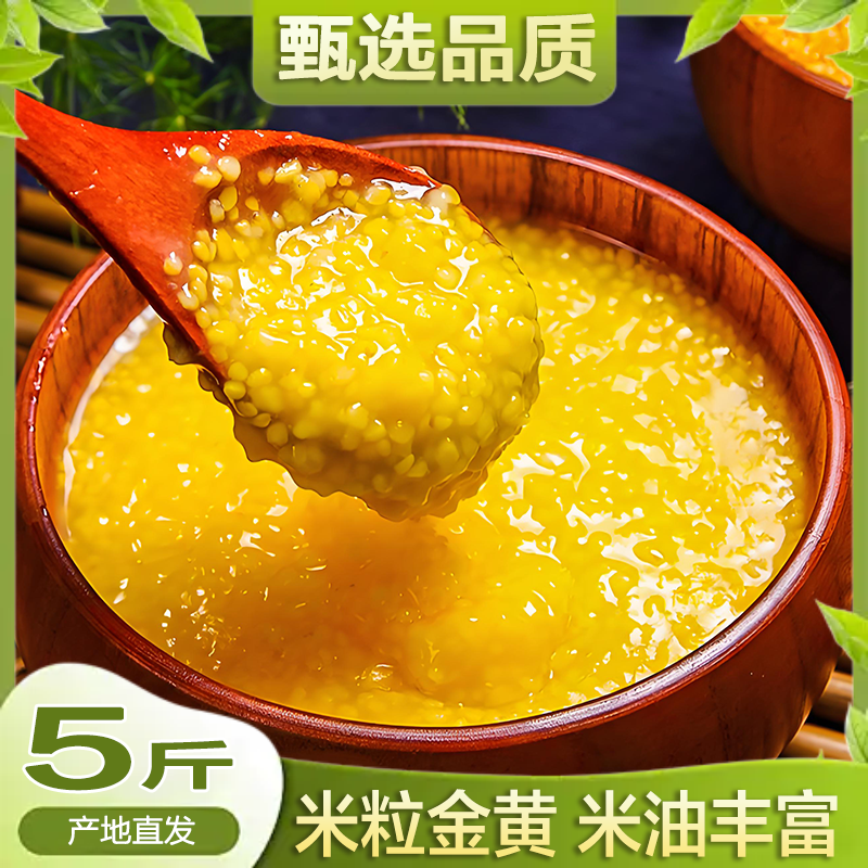 Shanxi yellow millet new rice glutinous millet farmer small yellow rice high quality millet yellow millet grains porridge coarse grains