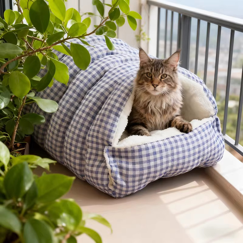 保暖猫窝冬季半封闭式可拆洗四季通用猫咪窝狗窝猫床猫屋幼猫窝垫,淘宝优惠券,粉丝福利购,淘宝优惠卷