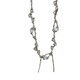 Simple pearl necklace small design temperament broken silver high-end clavicle chain women's sugar cube small diamond light luxury exquisite necklace