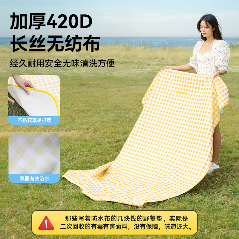 野餐垫防潮垫加厚户外野炊野营沙滩帐篷地垫防水草坪垫郊游野餐布