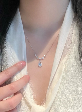 生日礼物中国黄金纯银项链送女友