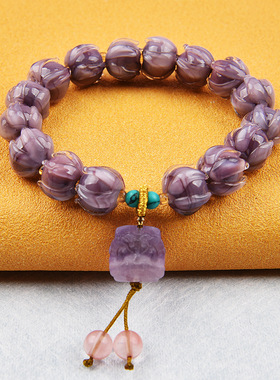 寺庙同款暮山琉璃女兰铃花手链