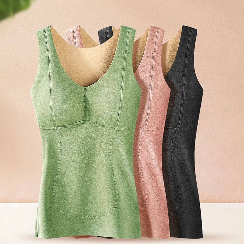 德绒保暖背心薄款秋冬打底衫内衣女羊毛桑蚕丝贴身文胸磨毛发热,淘宝优惠券,粉丝福利购,淘宝优惠卷
