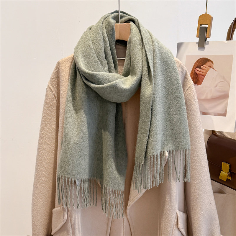 100%纯羊毛简约纯色围巾2025冬季韩版情侣款百搭软糯保暖格子围脖,淘宝优惠券,粉丝福利购,淘宝优惠卷