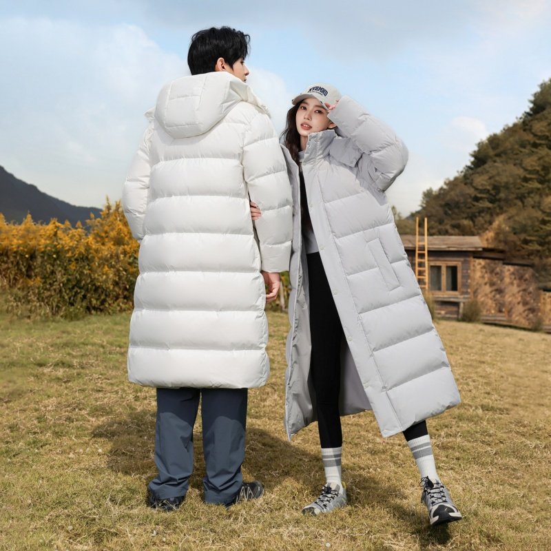 羽绒服OVJF2025新款男女中长款过膝保暖户外冬季连帽防寒防风外套,淘宝优惠券,粉丝福利购,淘宝优惠卷