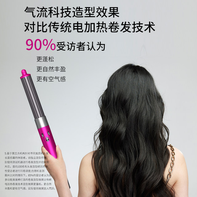 Hair curling iron for hair styling, blow drying and combing for hair salon use