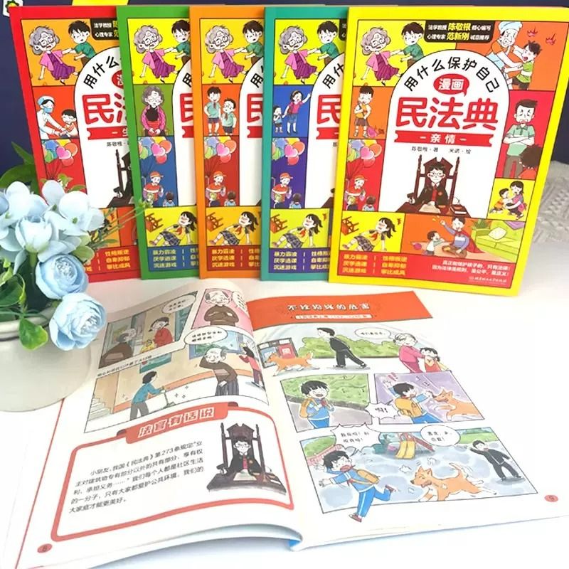 抖音同款漫画民法典全6册懂法用什么保护自己小学生法律启蒙名法典启蒙书入门明名书籍教孩子霸凌拒绝销售安全如何教育经典你的-图1