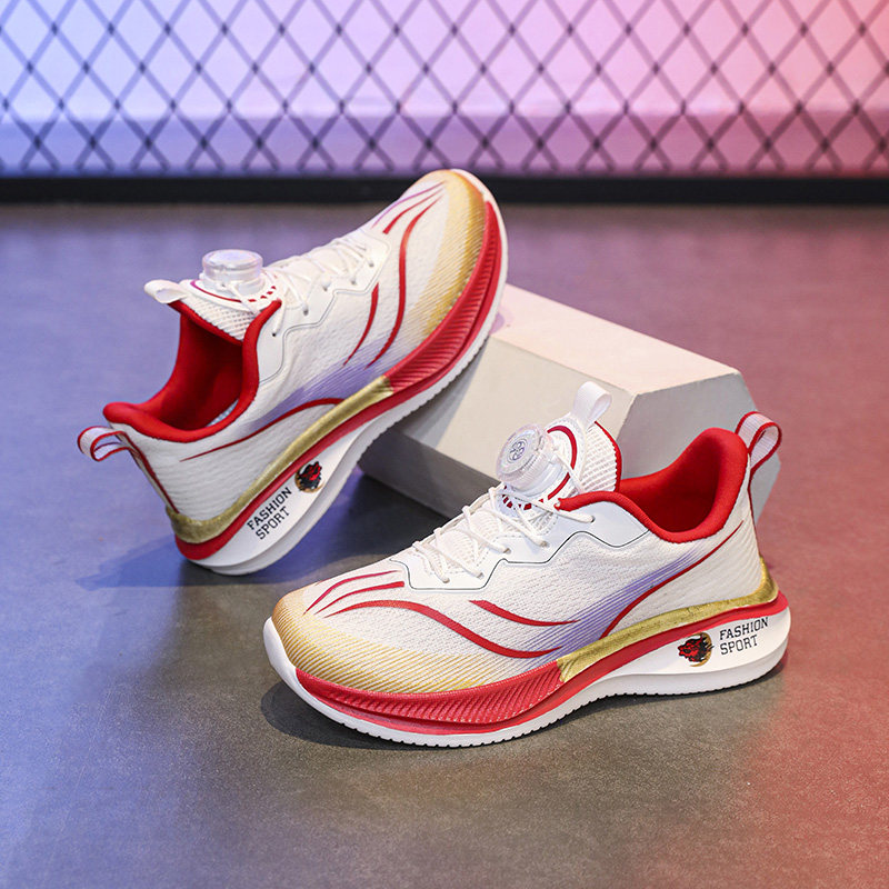 赤兔6Pro男女童鞋秋冬2026旋转纽扣皮加绒运动跑步鞋皮面防滑科技,淘宝优惠券,粉丝福利购,淘宝优惠卷