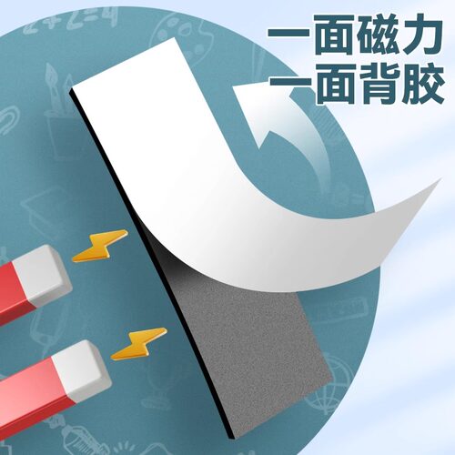 300片黑板磁力贴片教具公开课板书贴作品展示软磁片吸铁石免裁剪磁贴冰箱贴diy班级布置黑板贴磁性手工强力 - 图1