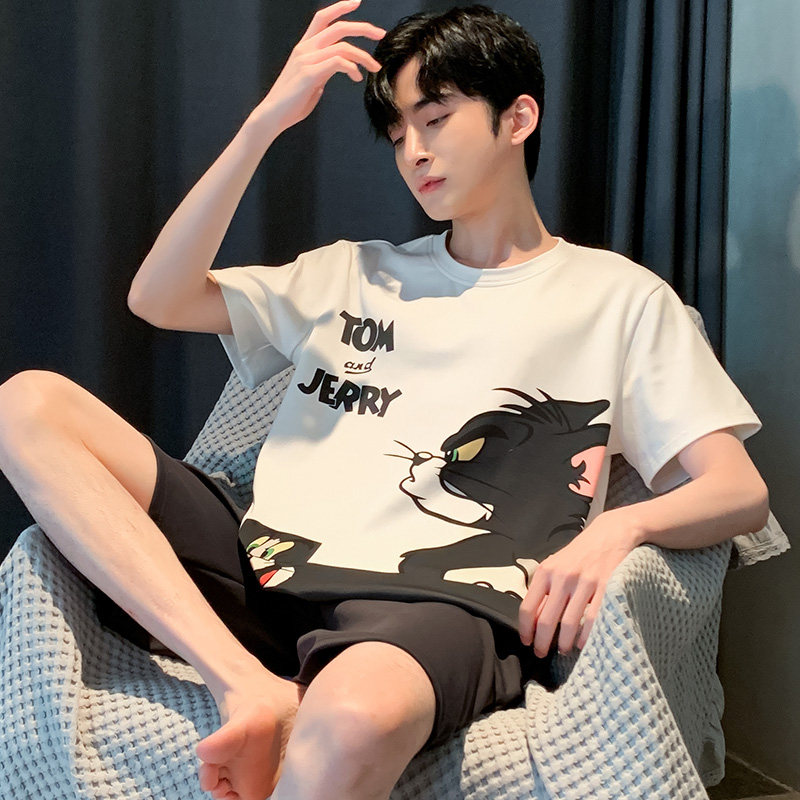 男士2022年夏季短袖新款卡通睡衣 天天特卖工厂店睡衣/家居服套装