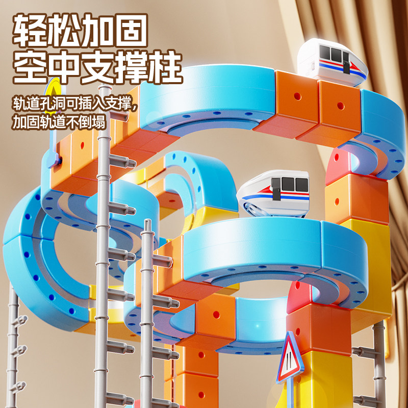 2025新款电动积木磁吸轨道车百变儿童女男孩益智生日礼物拼装玩具,淘宝优惠券,粉丝福利购,淘宝优惠卷