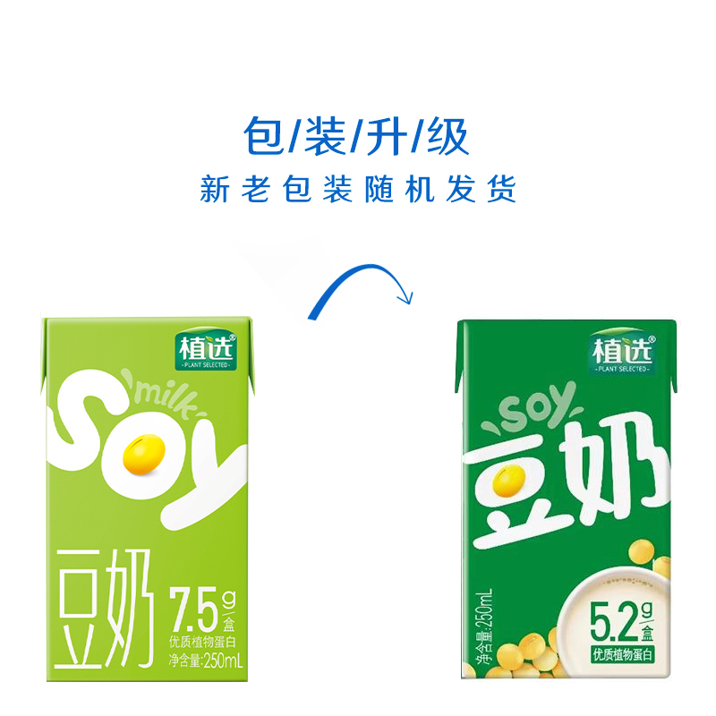 伊利植选豆奶250ml*6盒散装学生早餐奶饮料蛋白 - 图2