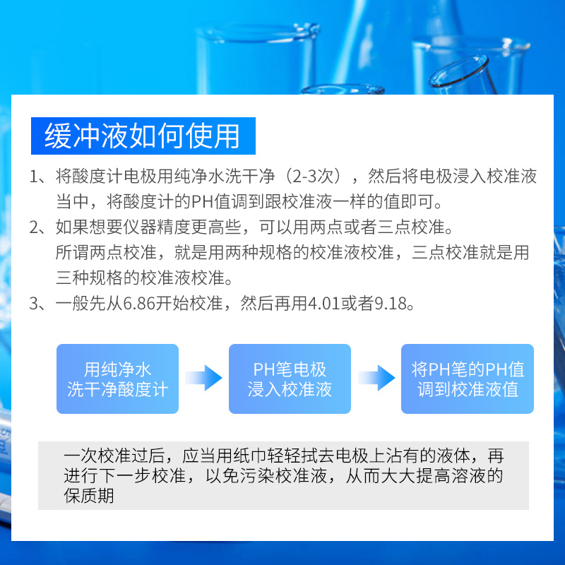 PH缓冲液ph笔酸碱度计标准校正液标定液校准液高精度测试缓冲溶液-图2