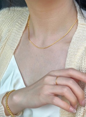 时尚百搭肖邦链项链女ins小众设计轻奢高级感闪亮粼粼链条系列