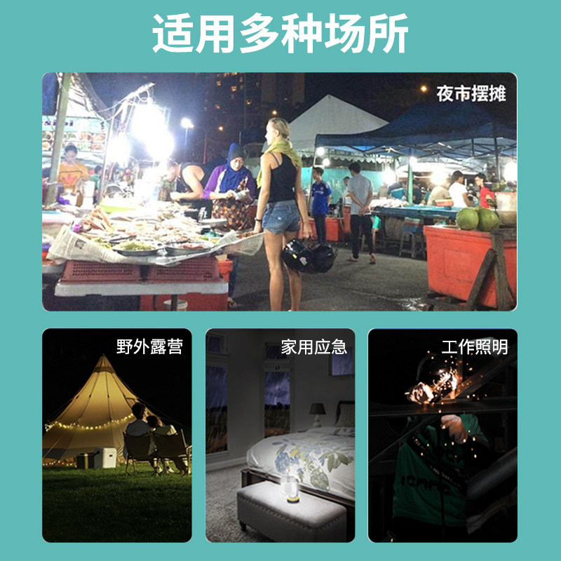 USB充电灯泡夜市摆摊地摊灯家用停电应急照明灯户外LED露营灯超亮