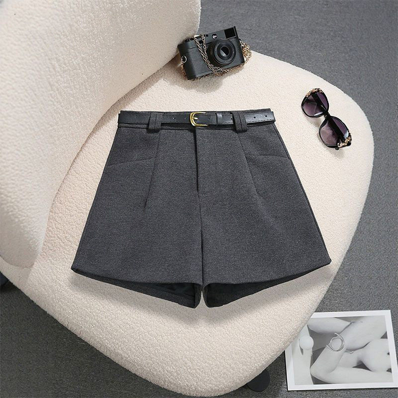 气质高腰毛呢短裤女2026宽松遮胯显瘦a字休闲阔腿裤外穿大码靴裤,淘宝优惠券,粉丝福利购,淘宝优惠卷
