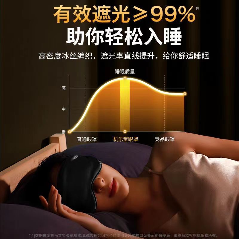 真丝眼罩睡眠遮光男女夏季舒适助眠冰敷护眼睡觉缓解眼睛疲劳专用-图2