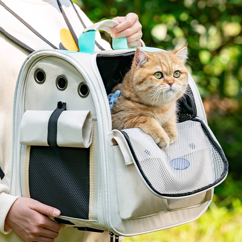 猫包外出便携包双肩宠物背包大容量猫书包猫笼子猫咪用品出行收纳 - 图0
