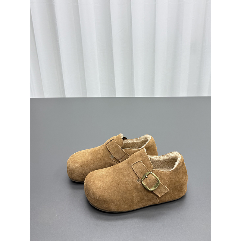 真皮羊毛加绒勃肯鞋女2025冬季新款内增高厚底加厚保暖棉鞋潮毛绒 - 图3