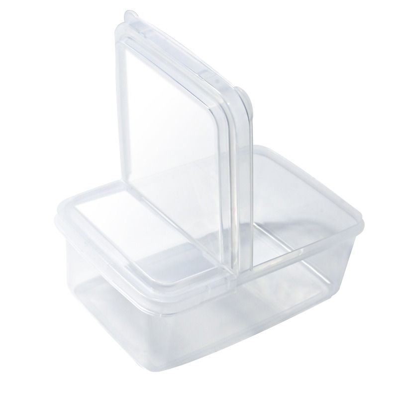 翻盖保鲜盒收纳塑料盒展示盒长方形商用微波带盖储物盒子食品级 - 图3
