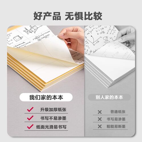 分区草稿本小学生用草稿纸数学空白演草搞本考研专用高中生初中生大学生验算 - 图1