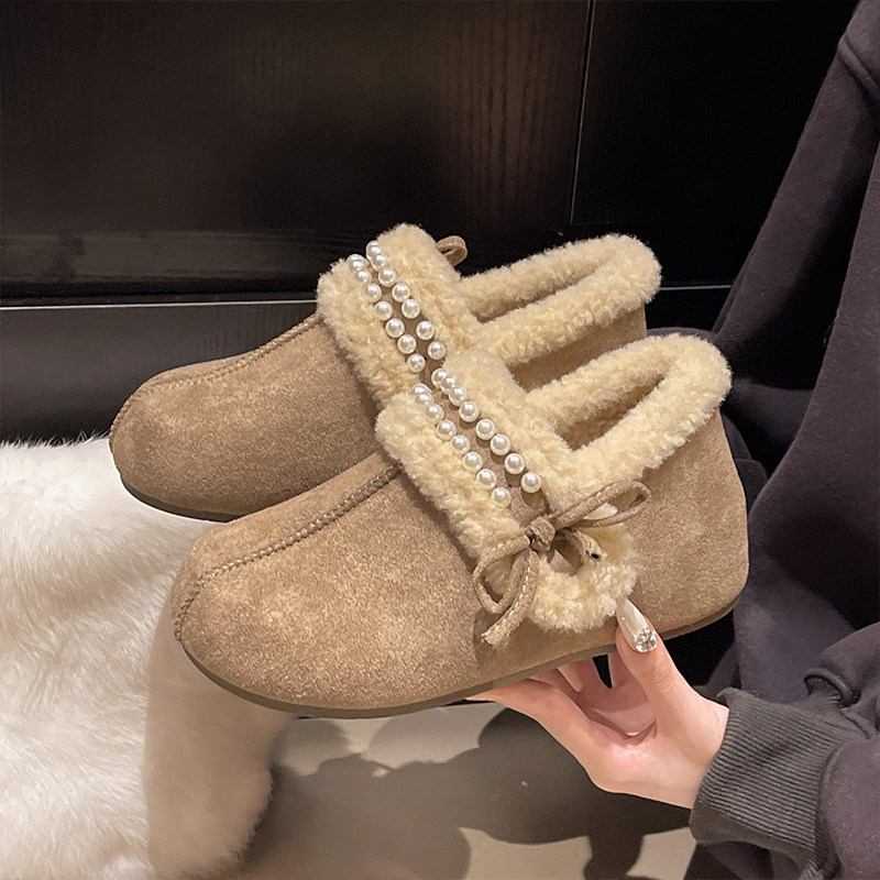 内增高勃肯鞋女2025新款冬季外穿绝美加绒保暖毛毛棉鞋雪地靴34码,淘宝优惠券,粉丝福利购,淘宝优惠卷