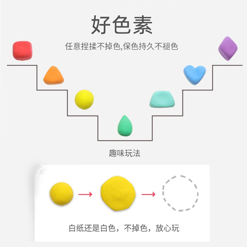 超轻黏土小学生手工diy制作专用彩泥太空泥幼儿园无毒橡皮泥粘土 - 图0