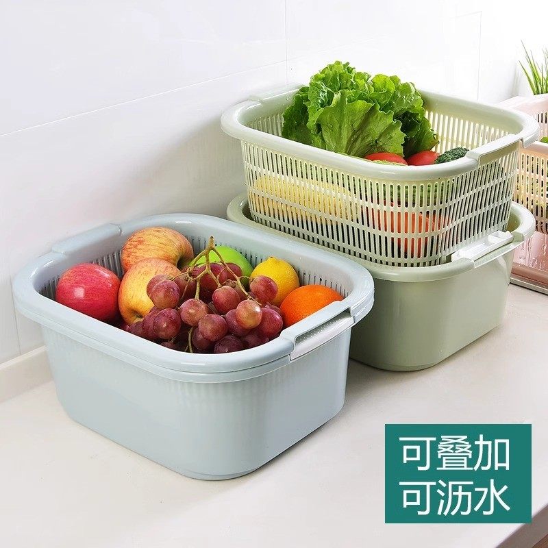 新款超大洗菜盆塑料菜篮子洗菜篮洗水果水果盆果篮厨房镂空沥水篮,淘宝优惠券,粉丝福利购,淘宝优惠卷