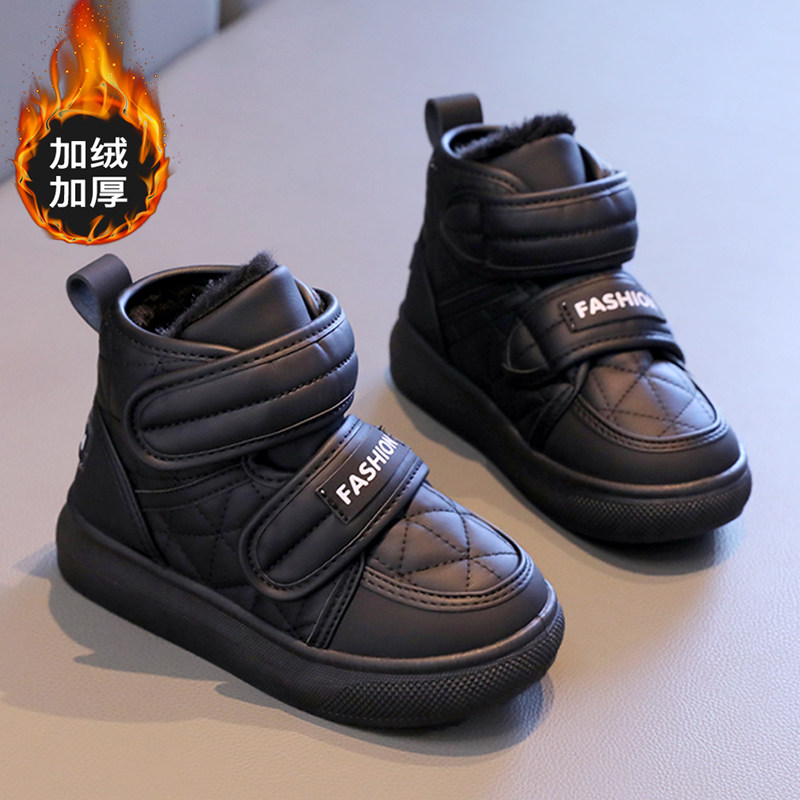 巴布豆儿童雪地靴男童2025新款冬防水高筒棉靴中大童加绒加厚棉鞋,淘宝优惠券,粉丝福利购,淘宝优惠卷