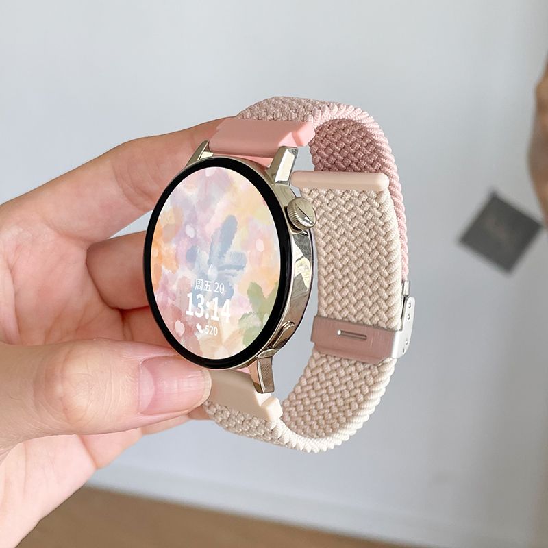 适用华为GT6手表表带拼色尼龙gt5撞色卡扣编织gt4智能watch5运动gt3手表带gt2pro透气watch4女生男生替换腕带 - 图2