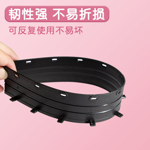 白色装订夹条塑料夹十孔夹条3mm-35mm黑色蓝色红色马卡龙a4混装封面塑料夹条十齿文件夹条书本压条活页环包邮 - 图2