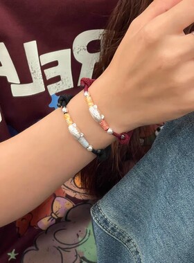 足银法棍猫999纯银手链手绳