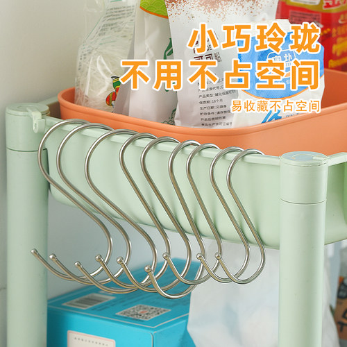 不锈钢S型挂钩加粗腊肉钩宿舍挂衣钩多功能s挂钩s钩子家用厨房 - 图1