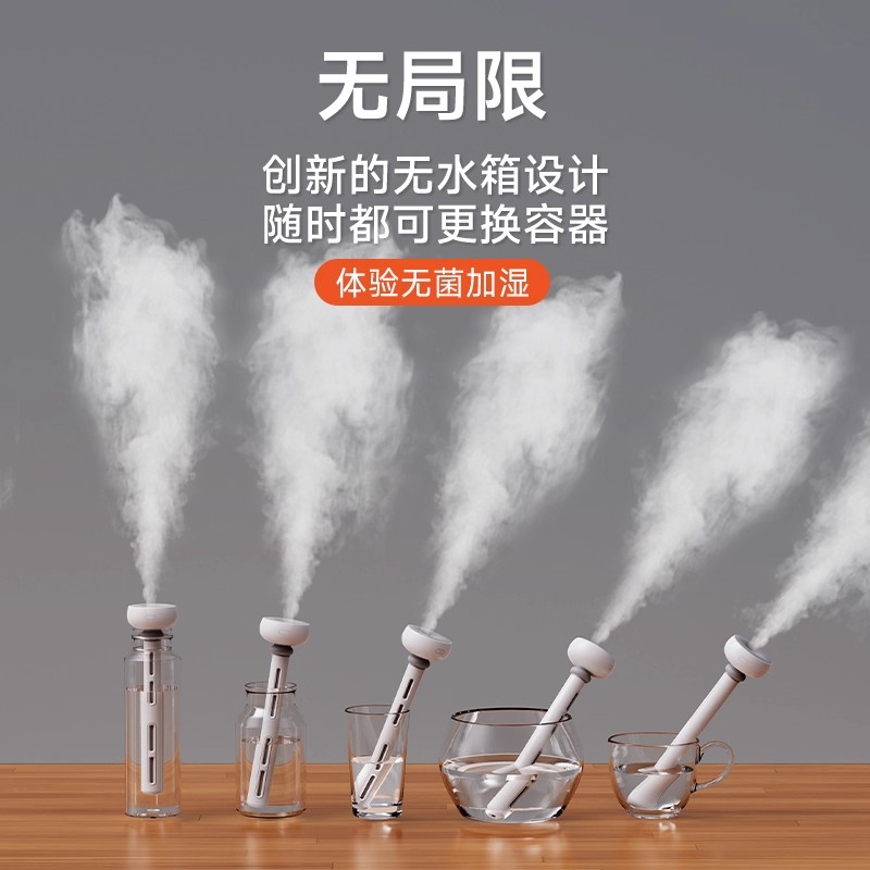 加湿器家用静音卧室孕妇婴儿小型便携无线桌面迷你空气大雾量香薰办公矿泉水雾化随身 - 图2