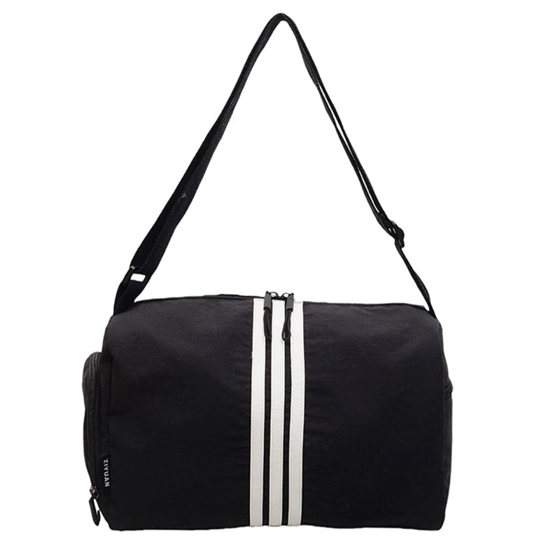 Ai Cheng simple large-capacity nylon canvas bag women's casual lightweight commuter crossbody pillow bag sports fitness bag