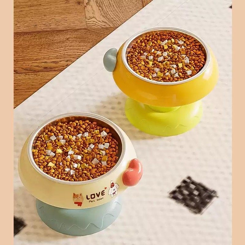 高颜值多巴胺狗盆狗碗宠物猫咪饭碗水碗不锈钢盆防滑保护颈椎猫碗,淘宝优惠券,粉丝福利购,淘宝优惠卷