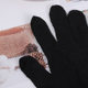 1 pair of black adult knitted gloves